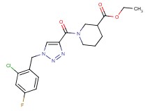 ethyl 1-{[1-(2-chloro-4-fluorobenzyl)-1H-1,2,3-triazol-4-yl]carbonyl}-3-piperidinecarboxylate