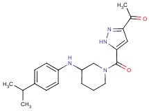 1-[5-({3-[(4-isopropylphenyl)amino]-1-piperidinyl}carbonyl)-1H-pyrazol-3-yl]ethanone