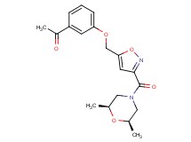 1-{3-[(3-{[(2R*,6S*)-2,6-dimethyl-4-morpholinyl]carbonyl}-5-isoxazolyl)methoxy]phenyl}ethanone