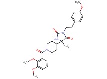 5-[1-(2,3-dimethoxybenzoyl)-4-piperidinyl]-3-[2-(4-methoxyphenyl)ethyl]-5-methyl-2,4-imidazolidinedione
