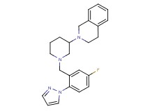 2-{1-[5-fluoro-2-(1H-pyrazol-1-yl)benzyl]-3-piperidinyl}-1,2,3,4-tetrahydroisoquinoline