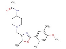 N-(1-{[2-(4-methoxy-2,5-dimethylphenyl)-5-methyl-1,3-oxazol-4-yl]methyl}piperidin-4-yl)acetamide