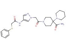 1'-[(4-{[(phenylthio)acetyl]amino}-1H-pyrazol-1-yl)acetyl]-1,4'-bipiperidine-4'-carboxamide