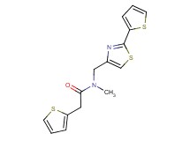 N-methyl-2-(2-thienyl)-N-{[2-(2-thienyl)-1,3-thiazol-4-yl]methyl}acetamide
