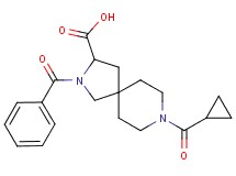 2-benzoyl-8-(cyclopropylcarbonyl)-2,8-diazaspiro[4.5]decane-3-carboxylic acid