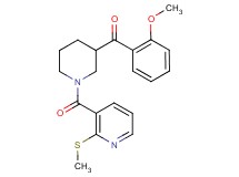(2-methoxyphenyl)(1-{[2-(methylthio)-3-pyridinyl]carbonyl}-3-piperidinyl)methanone