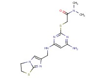 2-({4-amino-6-[(2,3-dihydroimidazo[2,1-b][1,3]thiazol-6-ylmethyl)amino]pyrimidin-2-yl}thio)-N,N-dimethylacetamide