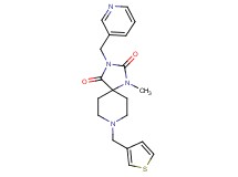 1-methyl-3-(3-pyridinylmethyl)-8-(3-thienylmethyl)-1,3,8-triazaspiro[4.5]decane-2,4-dione
