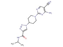 1-[1-(4-amino-5-cyanopyrimidin-2-yl)piperidin-4-yl]-N-isopropyl-1H-1,2,3-triazole-4-carboxamide