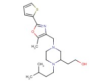 2-(1-(3-methylbutyl)-4-{[5-methyl-2-(2-thienyl)-1,3-oxazol-4-yl]methyl}-2-piperazinyl)ethanol