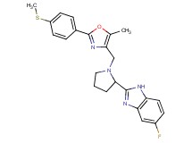5-fluoro-2-[1-({5-methyl-2-[4-(methylthio)phenyl]-1,3-oxazol-4-yl}methyl)-2-pyrrolidinyl]-1H-benzimidazole