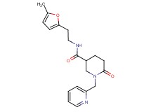N-[2-(5-methyl-2-furyl)ethyl]-6-oxo-1-(2-pyridinylmethyl)-3-piperidinecarboxamide