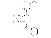 (4aR*,7aS*)-1-(3-methylbutanoyl)-4-(2-pyrazinylcarbonyl)octahydrothieno[3,4-b]pyrazine 6,6-dioxide