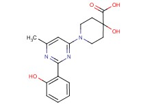 4-hydroxy-1-[2-(2-hydroxyphenyl)-6-methylpyrimidin-4-yl]piperidine-4-carboxylic acid