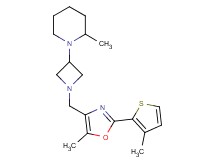 2-methyl-1-(1-{[5-methyl-2-(3-methyl-2-thienyl)-1,3-oxazol-4-yl]methyl}azetidin-3-yl)piperidine