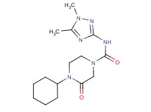 4-cyclohexyl-N-(1,5-dimethyl-1H-1,2,4-triazol-3-yl)-3-oxo-1-piperazinecarboxamide trifluoroacetate