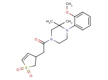 4-[(1,1-dioxido-2,3-dihydro-3-thienyl)acetyl]-1-(2-methoxyphenyl)-2,2-dimethylpiperazine
