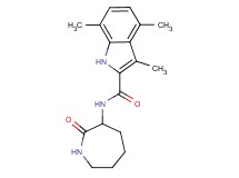 3,4,7-trimethyl-N-(2-oxo-3-azepanyl)-1H-indole-2-carboxamide
