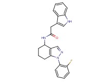 N-[1-(2-fluorophenyl)-4,5,6,7-tetrahydro-1H-indazol-4-yl]-2-(1H-indol-3-yl)acetamide