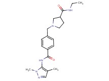 1-(4-{[(1,4-dimethyl-1H-pyrazol-5-yl)amino]carbonyl}benzyl)-N-ethylpyrrolidine-3-carboxamide