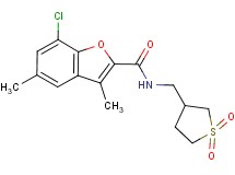 7-chloro-N-[(1,1-dioxidotetrahydro-3-thienyl)methyl]-3,5-dimethyl-1-benzofuran-2-carboxamide