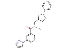 N-methyl-N-[(1-phenyl-3-pyrrolidinyl)methyl]-3-(1H-pyrazol-1-yl)benzamide