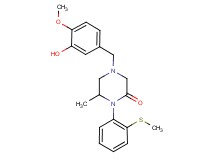 4-(3-hydroxy-4-methoxybenzyl)-6-methyl-1-[2-(methylthio)phenyl]-2-piperazinone
