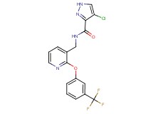 4-chloro-N-({2-[3-(trifluoromethyl)phenoxy]pyridin-3-yl}methyl)-1H-pyrazole-3-carboxamide