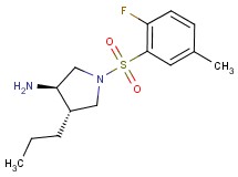 (3R*,4S*)-1-[(2-fluoro-5-methylphenyl)sulfonyl]-4-propylpyrrolidin-3-amine