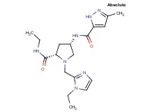 (4S)-N-ethyl-1-[(1-ethyl-1H-imidazol-2-yl)methyl]-4-{[(3-methyl-1H-pyrazol-5-yl)carbonyl]amino}-L-prolinamide