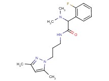 2-(dimethylamino)-N-[3-(3,5-dimethyl-1H-pyrazol-1-yl)propyl]-2-(2-fluorophenyl)acetamide