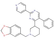 4-[1-(1,3-benzodioxol-5-ylmethyl)-3-piperidinyl]-5-phenyl-2-(4-pyridinyl)pyrimidine