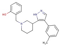 2-({3-[4-(3-methylphenyl)-1H-pyrazol-5-yl]-1-piperidinyl}methyl)phenol
