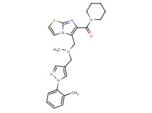 N-methyl-1-[1-(2-methylphenyl)-1H-pyrazol-4-yl]-N-{[6-(1-piperidinylcarbonyl)imidazo[2,1-b][1,3]thiazol-5-yl]methyl}methanamine