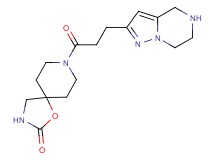 8-[3-(4,5,6,7-tetrahydropyrazolo[1,5-a]pyrazin-2-yl)propanoyl]-1-oxa-3,8-diazaspiro[4.5]decan-2-one hydrochloride