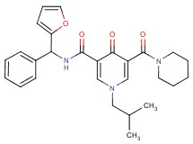N-[2-furyl(phenyl)methyl]-1-isobutyl-4-oxo-5-(1-piperidinylcarbonyl)-1,4-dihydro-3-pyridinecarboxamide