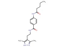 N-[2-(3,5-dimethyl-1H-pyrazol-4-yl)ethyl]-4-(pentanoylamino)benzamide