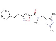 N-[(1,3-dimethyl-1H-pyrazol-4-yl)methyl]-N-methyl-3-(2-phenylethyl)-5-isoxazolecarboxamide
