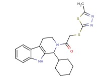 1-cyclohexyl-2-{[(5-methyl-1,3,4-thiadiazol-2-yl)thio]acetyl}-2,3,4,9-tetrahydro-1H-beta-carboline