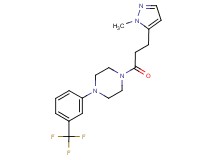 1-[3-(1-methyl-1H-pyrazol-5-yl)propanoyl]-4-[3-(trifluoromethyl)phenyl]piperazine