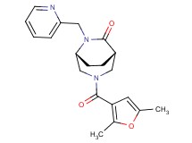 (1S*,5R*)-3-(2,5-dimethyl-3-furoyl)-6-(pyridin-2-ylmethyl)-3,6-diazabicyclo[3.2.2]nonan-7-one