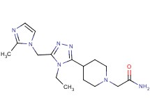 2-(4-{4-ethyl-5-[(2-methyl-1H-imidazol-1-yl)methyl]-4H-1,2,4-triazol-3-yl}piperidin-1-yl)acetamide