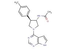 N-[(3S*,4R*)-4-(4-methylphenyl)-1-(7H-pyrrolo[2,3-d]pyrimidin-4-yl)-3-pyrrolidinyl]acetamide