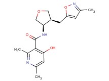 4-hydroxy-2,6-dimethyl-N-{rel-(3R,4S)-4-[(3-methyl-5-isoxazolyl)methyl]tetrahydro-3-furanyl}nicotinamide