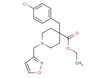 ethyl 4-(4-chlorobenzyl)-1-(3-isoxazolylmethyl)-4-piperidinecarboxylate