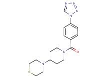 4-{1-[4-(1H-tetrazol-1-yl)benzoyl]piperidin-4-yl}thiomorpholine