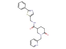 6-oxo-N-[(2-phenyl-1,3-thiazol-5-yl)methyl]-1-(2-pyridinylmethyl)-3-piperidinecarboxamide