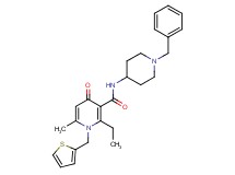 N-(1-benzyl-4-piperidinyl)-2-ethyl-6-methyl-4-oxo-1-(2-thienylmethyl)-1,4-dihydro-3-pyridinecarboxamide