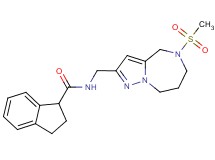 N-{[5-(methylsulfonyl)-5,6,7,8-tetrahydro-4H-pyrazolo[1,5-a][1,4]diazepin-2-yl]methyl}indane-1-carboxamide