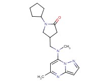 1-cyclopentyl-4-{[methyl(5-methylpyrazolo[1,5-a]pyrimidin-7-yl)amino]methyl}-2-pyrrolidinone
